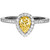 1 Carat 14 Karat Yellow Gold Pear Fancy Yellow Diamond Engagement Ring