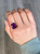 Art Deco Amethyst 9 Carat Gold Cocktail Ring
