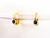 1.02 Carat Blue Sapphire White Diamond Yellow Gold Lever-Back Dangle Earrings