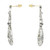 Art Deco 1.65 Carats Diamond Sapphire Platinum Screwback Drop Earrings