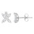 14K White Gold 3/4ct. TDW Marquise Diamond Flower Stud Earrings