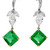 Vintage Diamond Colombian Emerald Platinum Gold Drop Earrings