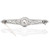 Antique 2.15 Carat Diamond Platinum Filigree Bar Brooch