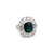 Art Deco 4 Carat Sapphire Diamond Engagement Ring