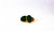 Art Deco Style Malachite Yellow Gold Handcrafted Cufflinks