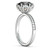 1.5 Carat 14 Karat White Gold Certified Round Black Diamond Engagement Ring