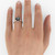 1.5 Carat 14 Karat White Gold Certified Round Black Diamond Engagement Ring