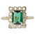 Art Deco Tourmaline and Diamond 18 Carat Gold Cluster Ring