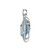 Beautiful Platinum Aquamarine Pendant Accented with Sapphires and Diamonds