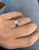 GIA Certified Art Deco Natural Blue Sapphire and Diamond Ring