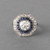 2.70 Carat Diamonds and Sapphires French Art Deco Ring