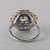 2.70 Carat Diamonds and Sapphires French Art Deco Ring