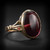 Art Deco Garnet Cabochon Ring