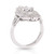 18ct White Gold Princess Cut Diamond Art Deco Style Halo Engagement Ring