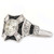 1.45 Carat Diamond and Onyx 18 Karat Gold Art Deco Style Solitaire Cluster Ring