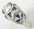 18 Karat Gold Art Deco Style Diamond Sapphire Ring 3.18 Carat J-K Color SI3