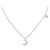 0.10 Carat Diamond Moon and Star Pendant Necklace in 14 Karat Gold Shlomit Rogel