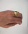 Hexagon Cut Emerald and Diamond Gold Ring