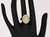 3.63 Carat Opal Diamond 14K Yellow Gold Statement Ring