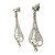 Platinum Art Deco Style Chandelier Old European Cut Diamond Dangle Earrings