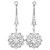 Vintage Deco Diamond Platinum Dangle Drop Earrings
