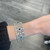 Art Deco Style 11.83ct Sapphire & Diamond 18k White Gold Bracelet