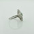 Art Deco 1930s Platinum Diamond Ring with Green Stones .55 Carat