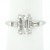 Antique Platinum GIA Rectangular Old Emerald Cut 2.67ctw Diamond Engagement Ring