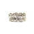 Platinum Art Deco Floral Motif 0.52 Carat Diamond Eternity Band, circa 1940s
