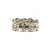 Platinum Art Deco Floral Motif 0.52 Carat Diamond Eternity Band, circa 1940s