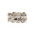 Platinum Art Deco Floral Motif 0.52 Carat Diamond Eternity Band, circa 1940s