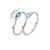 Diamond White Enamel Evil Eye Ring in 14K White Gold, Shlomit Rogel