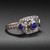 Art Deco Sapphire & Diamond Ring Certified Heat-Only