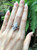 Diamond with Blue Sapphire Ring Set in 18 Karat White Gold Settings