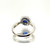 Platinum Ring with Nice Intense Blue Sapphire and Diamonds