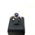 Platinum Ring with Nice Intense Blue Sapphire and Diamonds