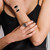 18 Karat Gold Art Deco Style Cocktail Ring with Cabochon Black Onyx & Diamonds