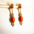 Mediterranean Peach Coral 0.30 Carat White Diamond Yellow Gold Clip-On Earrings