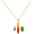 The Form Necklace in Opaque Vintage German Glass Bead edged with 24K gold