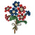 Trifari Enamel Alfred Phillipe Floral Spray