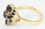 2.50tcw 14K Natural Sapphire & Diamond Vintage Cocktail Ring