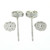 Antique Art Deco Platinum 1.16ctw Old European Cut Bezel Diamond Stud Earrings
