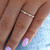 Pave Diamond White Enamel Stacking Ring in 14K Rose Gold, Shlomit Rogel
