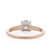 Solitaire Ring with Simple Carved Bubble Design and a .85 Carat Center
