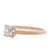 Solitaire Ring with Simple Carved Bubble Design and a .85 Carat Center