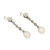 Pair of Natural Pearl and Diamond Ear Pendants