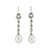 Pair of Natural Pearl and Diamond Ear Pendants