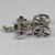 Art Deco Platinum Ruby Sapphire Diamond Just Married Carriage Charm Pendant