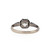 Art Deco Sterling Silver Solitaire Old Euro Cut Diamond Vintage Engagement Ring