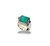 Art Deco Style 18karat Gold 0.20karat White Diamonds Green Agate Tourmaline Ring